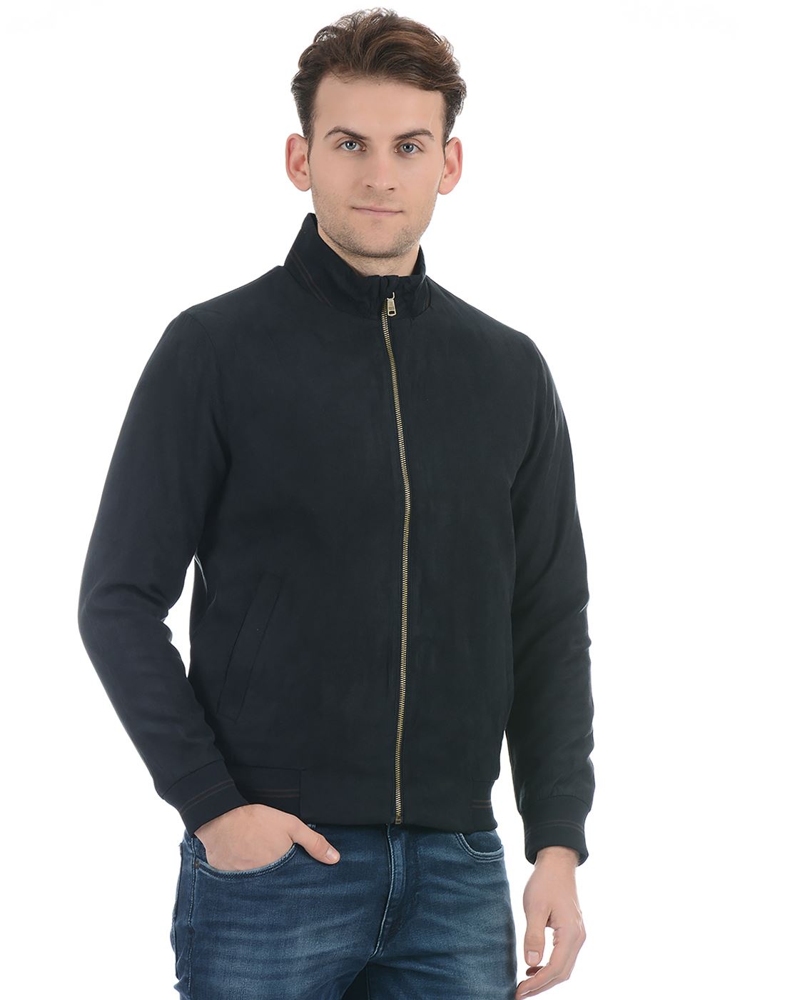 Indian Terrain Men Casual Wear Black Jacket